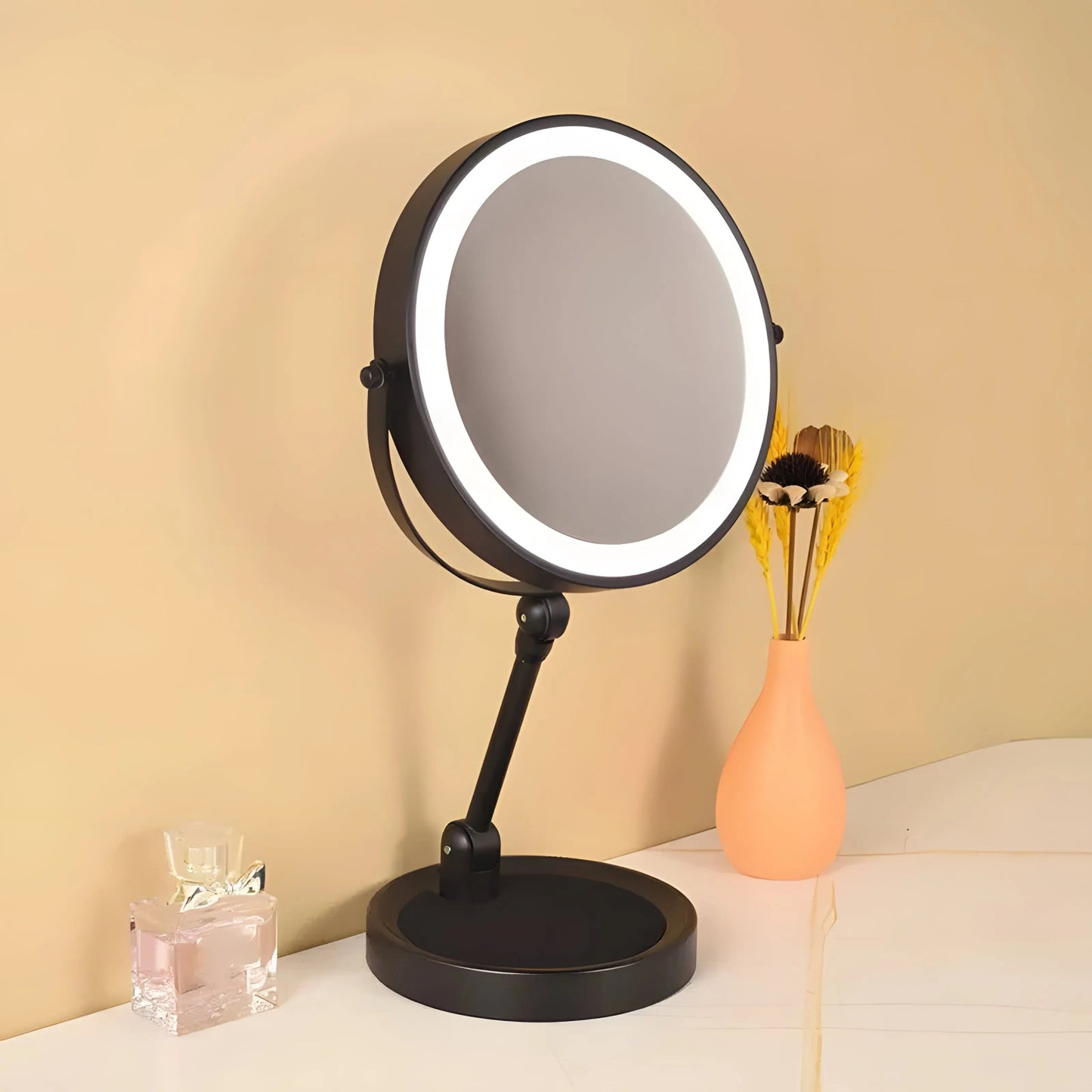 Miroir sur Pied | Rond LED x10 Miroir émoi
