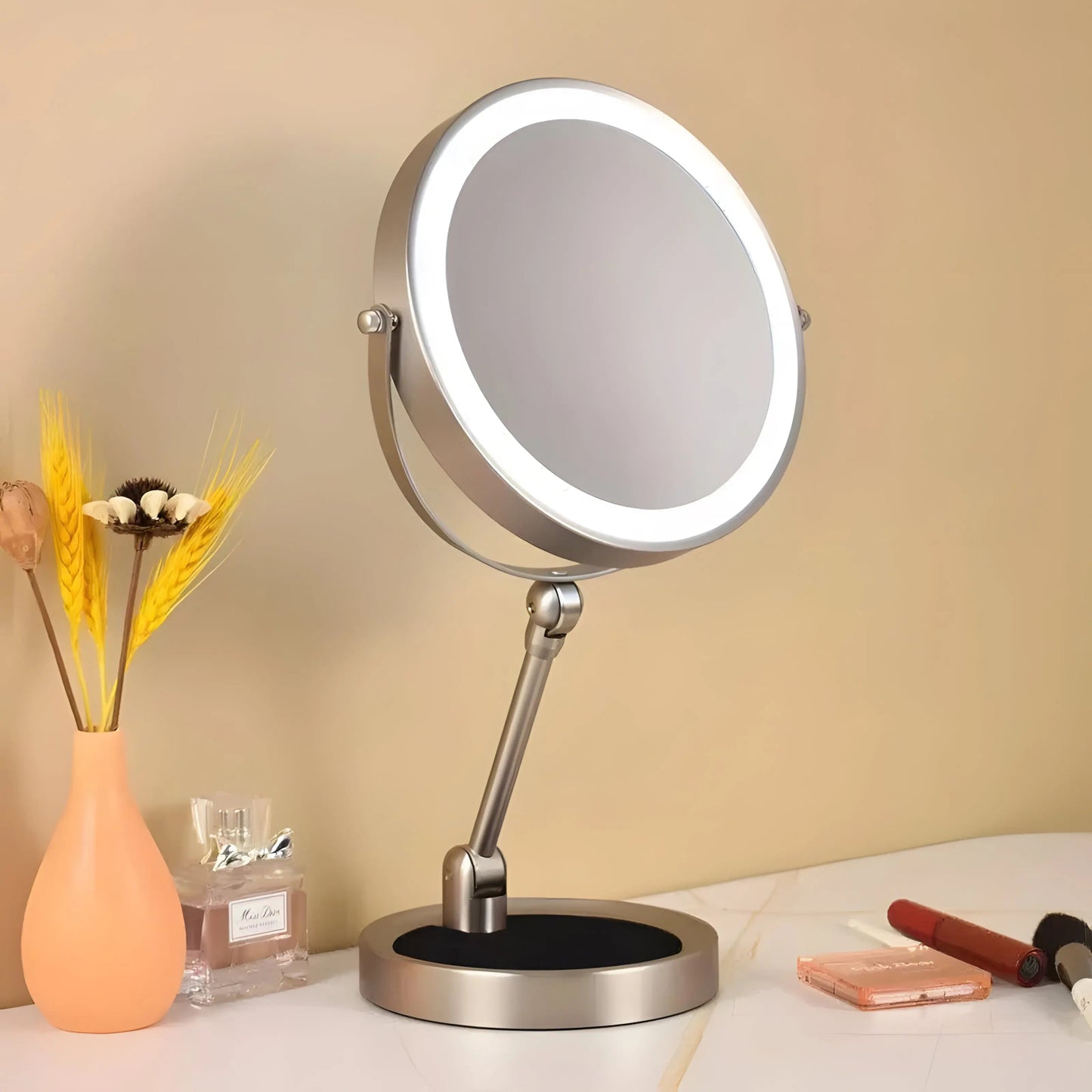 Miroir sur Pied | Rond LED x10 Miroir émoi