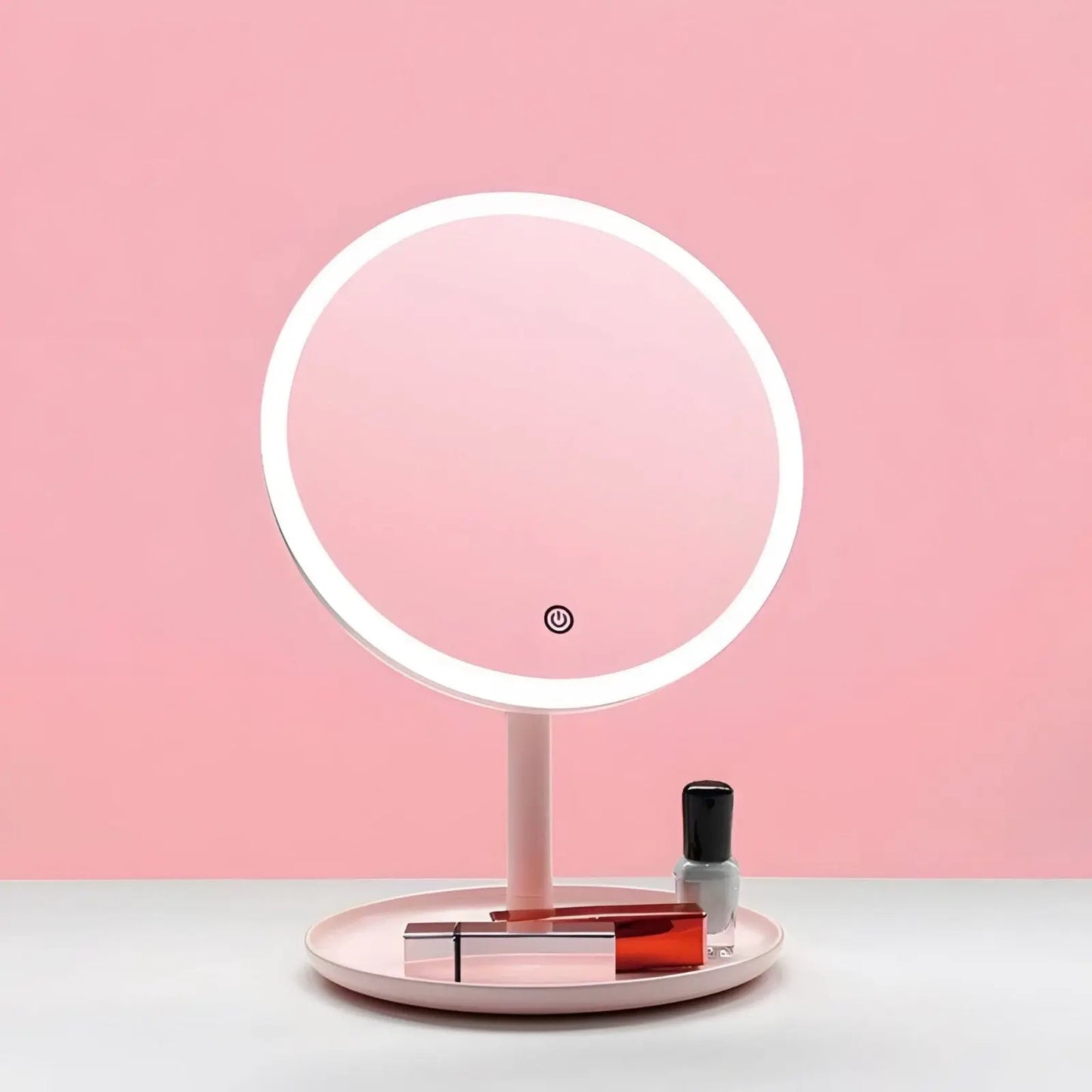 Miroir sur Pied | Rond Mini LED - Miroir émoi - Miroir sur Pied LED