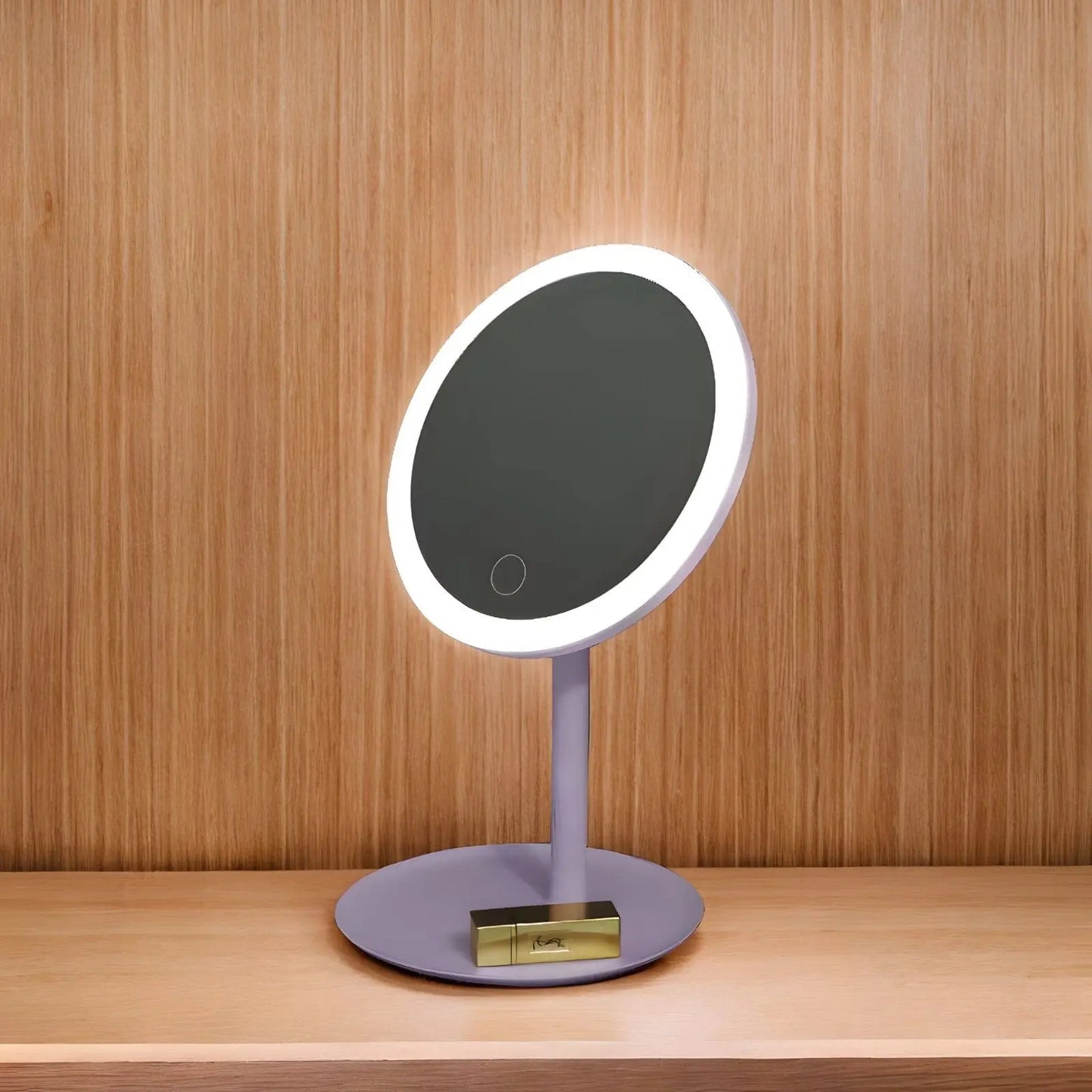 Miroir sur Pied | Rond Mini LED - Miroir émoi - Miroir sur Pied LED