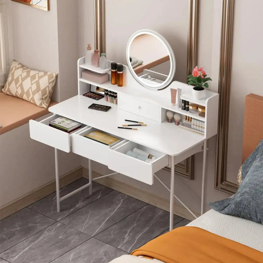 Coiffeuse LED |  Minimaliste - Miroir émoi - Coiffeuse Miroir
