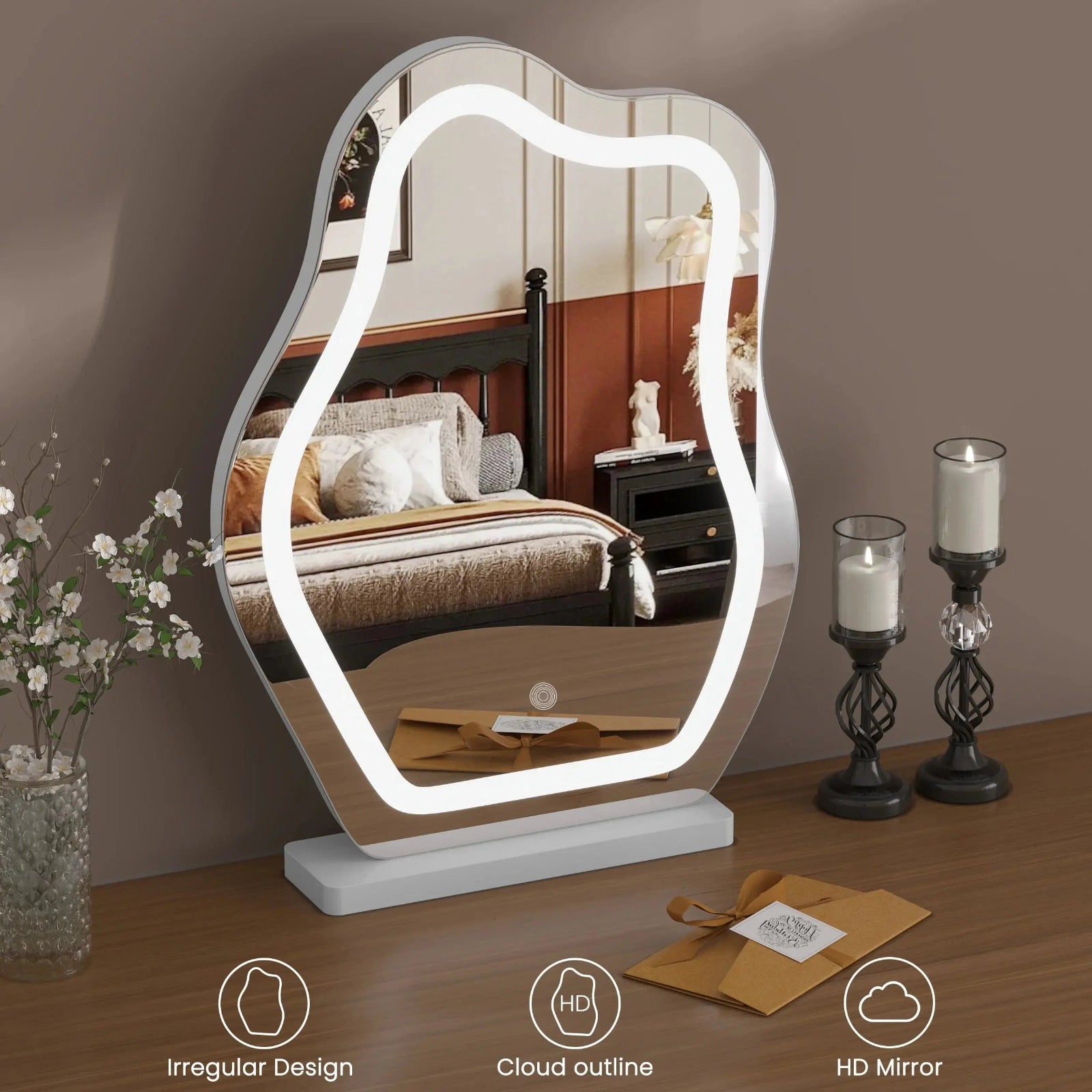 Miroir Coiffeuse LED | Nuage Miroir émoi