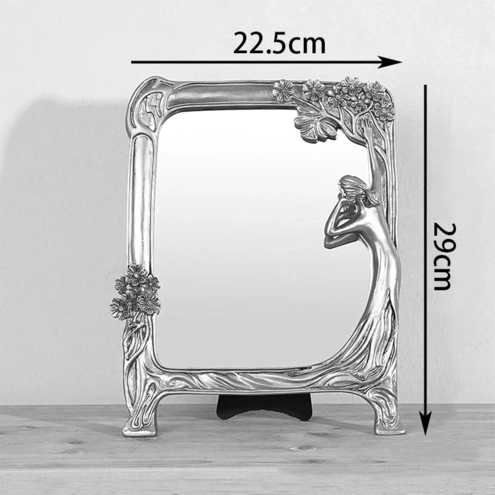 Miroir Doré Rectangulaire | Nymphe - Miroir émoi - Miroir Doré Vintage 