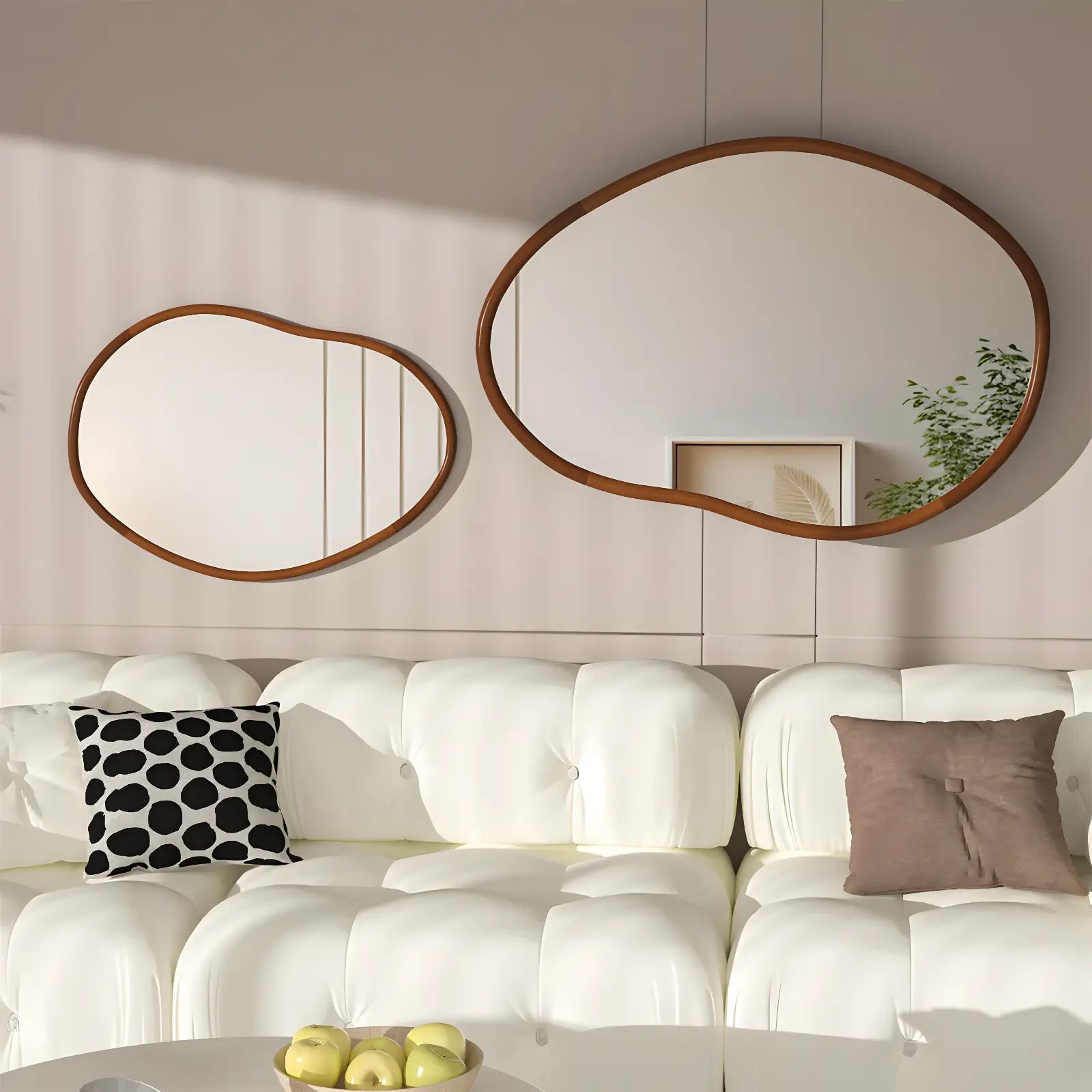 Miroir Mural Organique | Bois de Hêtre - Miroir émoi - Miroir Mural Organique 