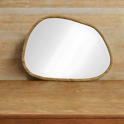 Miroir Mural Organique | Bois de Pin - Miroir émoi - Miroir Mural Organique 