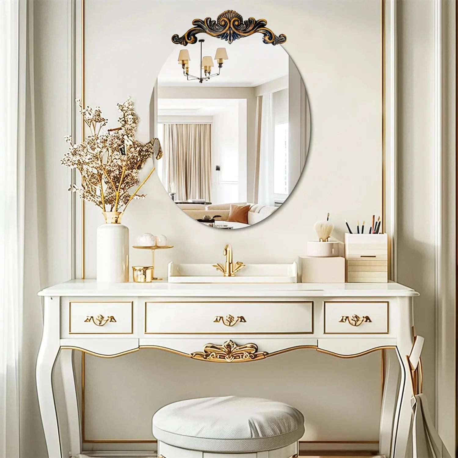 Miroir Mural Autres Formes | Baroque - Miroir émoi - Miroir Mural Autres Formes
