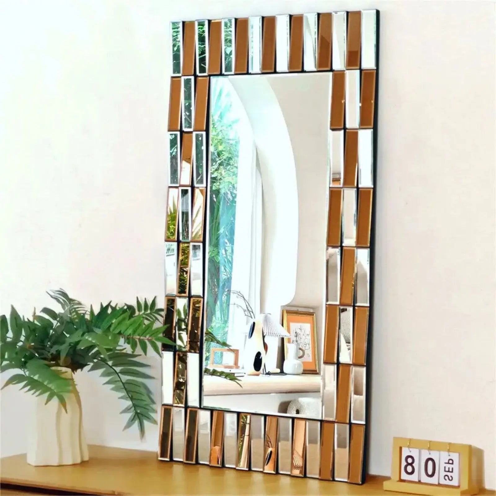 Miroir Mural Rectangulaire | Carreaux - Miroir émoi - Miroir Mural Rectangulaire 