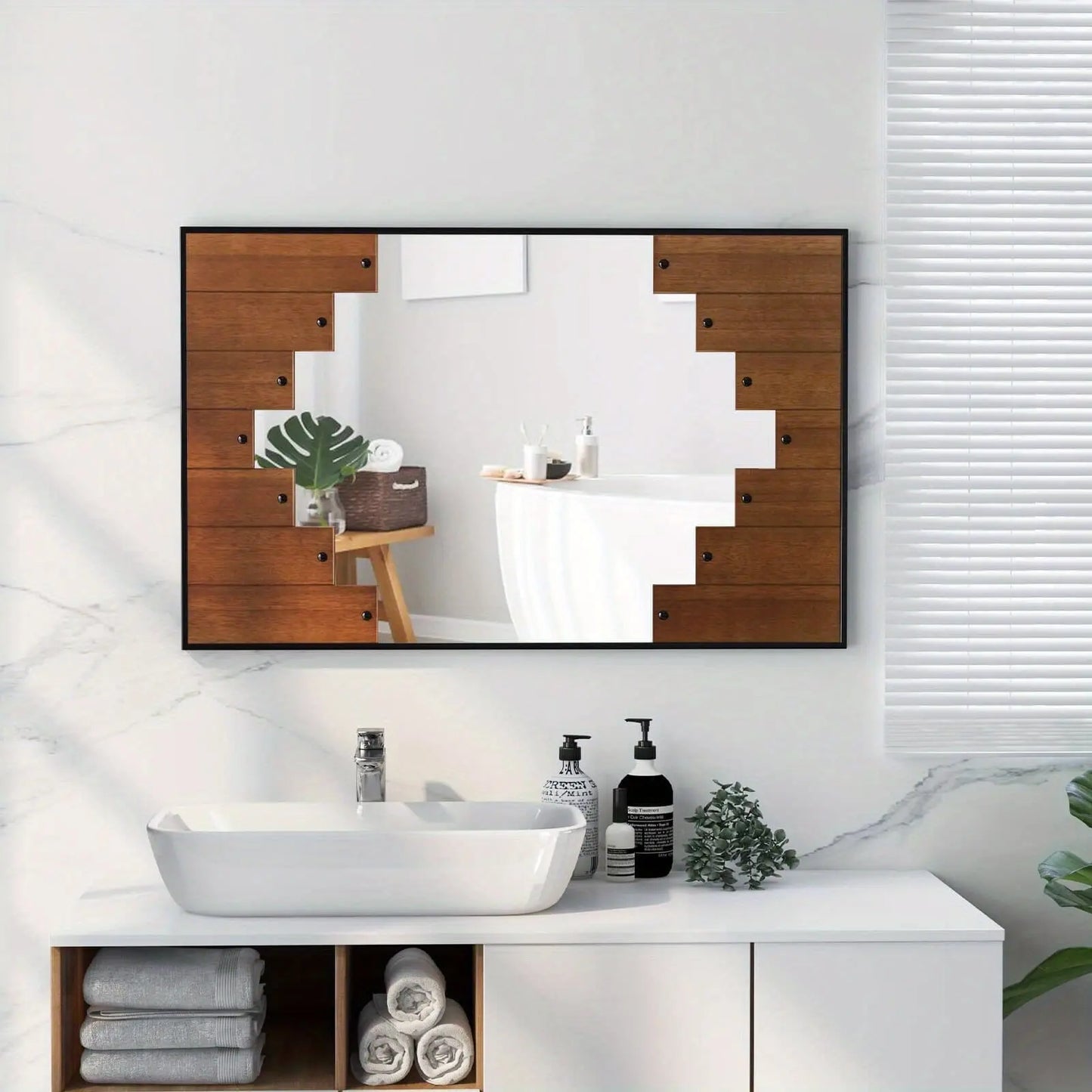 Miroir Mural Rectangulaire | Marches - Miroir émoi - Miroir Mural Décoratif 