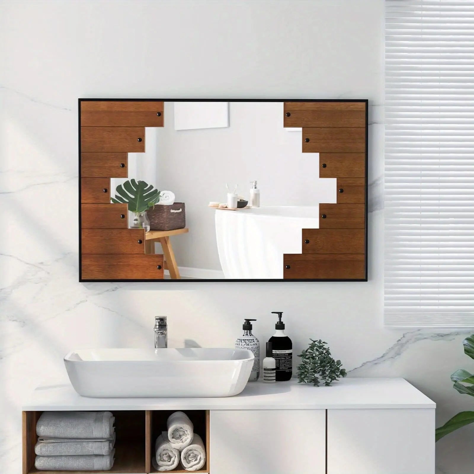 Miroir Mural Rectangulaire | Marches - Miroir émoi - Miroir Mural Décoratif 