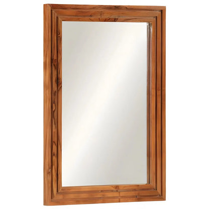 Miroir Mural Rectangulaire | Rainures - Miroir émoi - Miroir Mural Cadre en Bois 