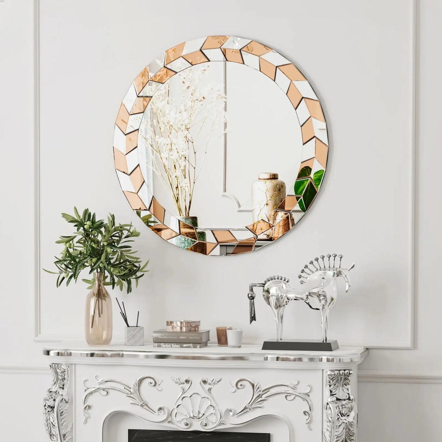 Miroir Mural Rond | Flèche - Miroir émoi - Miroir Mural Rond