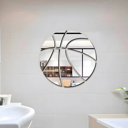 Miroir Mural | Basket ball - Miroir émoi - Miroir Mural Décoratif 