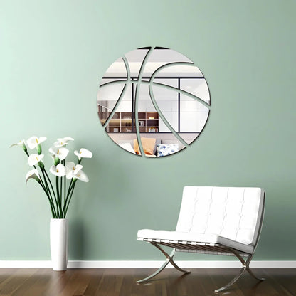 Miroir Mural | Basket ball - Miroir émoi - Miroir Mural Décoratif 