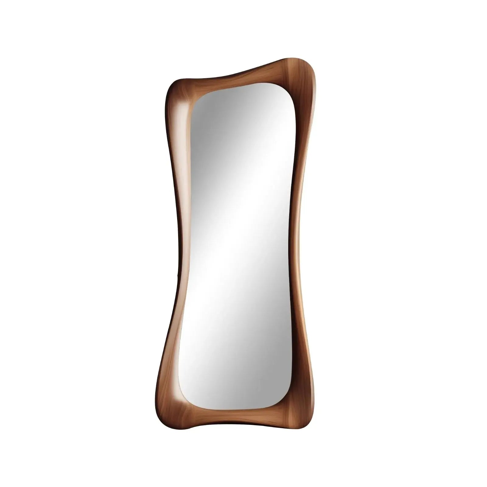 Miroir Mural Organique | Bois Contemporain - Miroir émoi - Miroir Mural Organique 