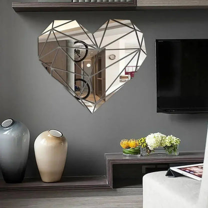 Miroir Mural | Cœur Géométrique Miroir émoi