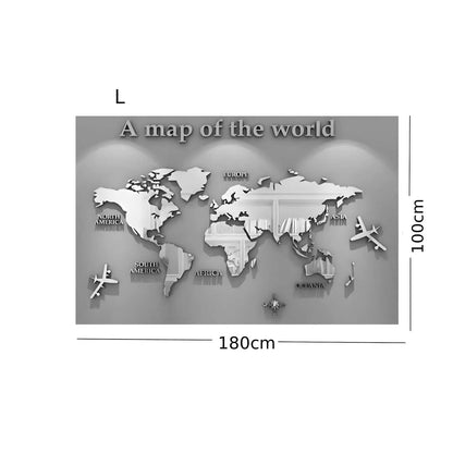 Miroir Mural | Carte du Monde - Miroir émoi - Miroir Mural Décoratif 