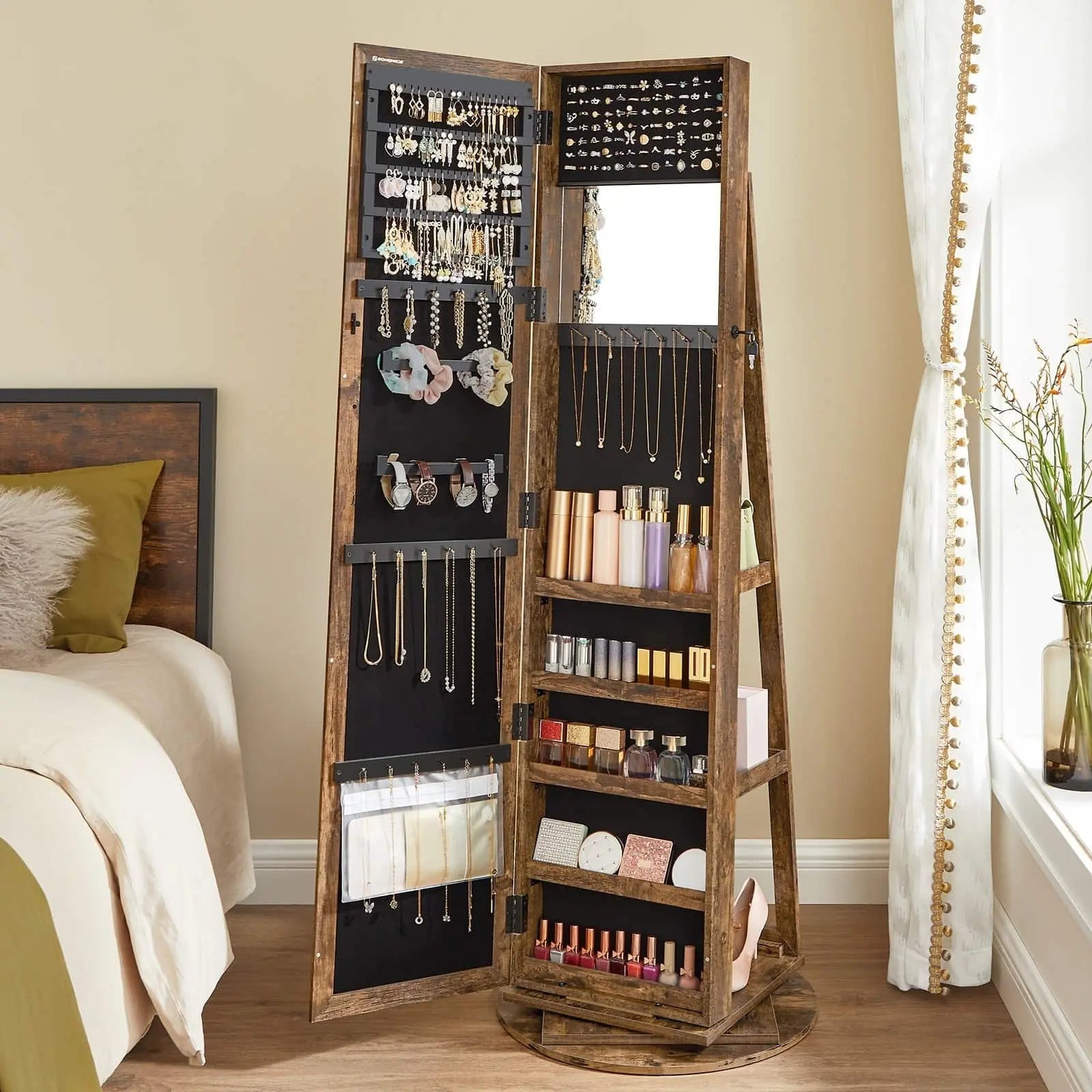 Miroir | L'Armoire à Bijoux - Miroir émoi - Coiffeuse Armoire a Bijoux Marron 