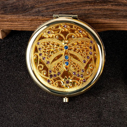 Miroir de Poche | Papillon Doré - Miroir émoi - Miroir de Poche