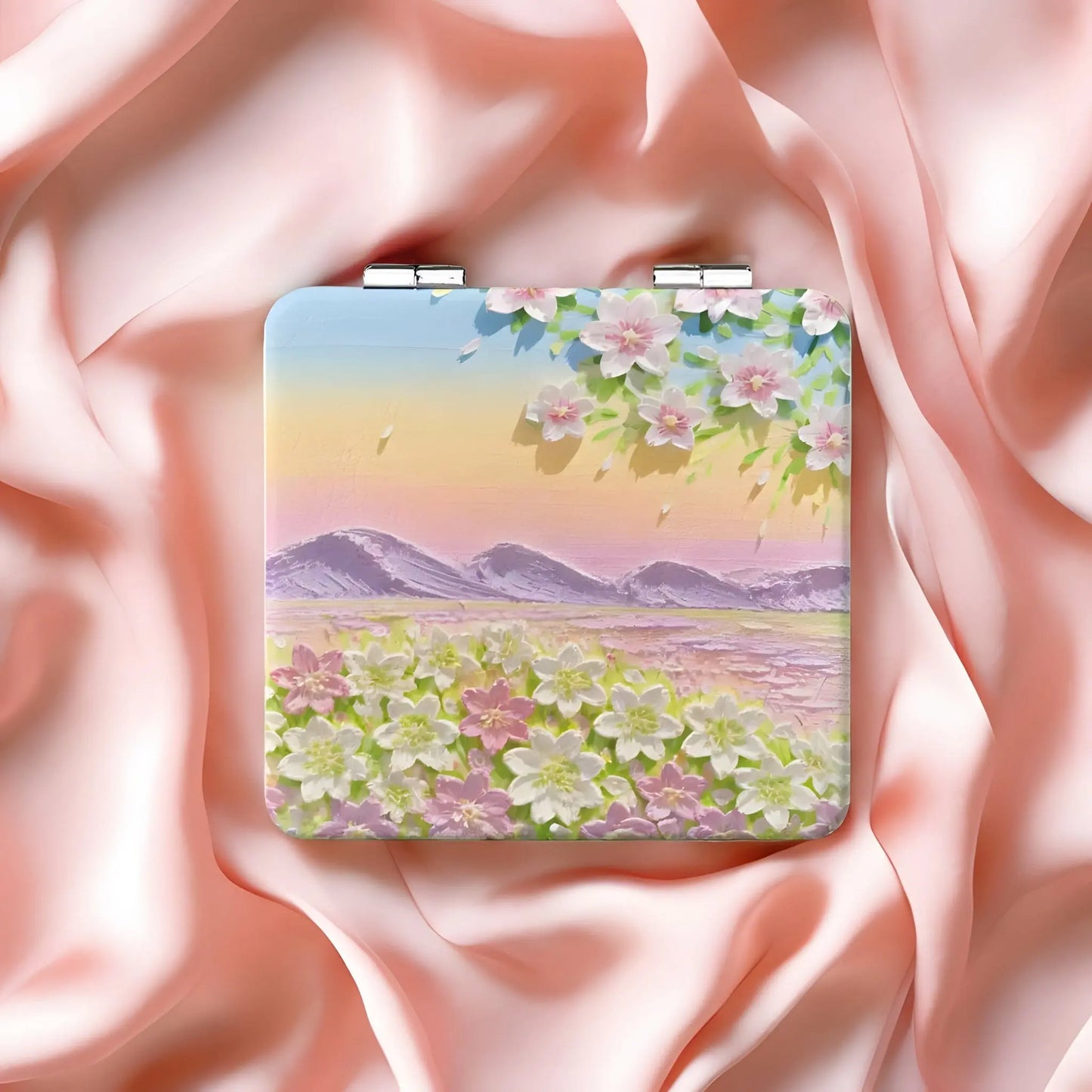 Miroir de Poche | Paysage Fleuri - Miroir émoi - Miroir de Poche Peinture 