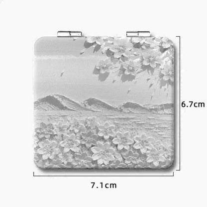 Miroir de Poche | Paysage Fleuri - Miroir émoi - Miroir de Poche Peinture 