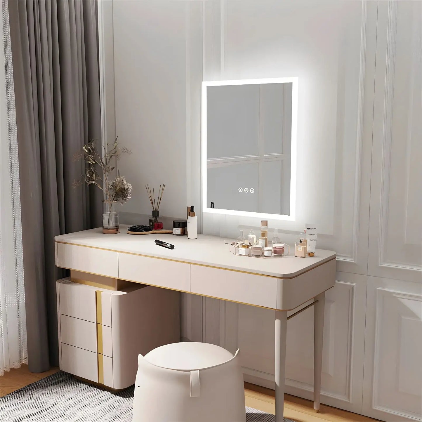Miroir de Salle de Bain LED | Rectangulaire - Miroir émoi - Miroir de Salle de Bain LED 