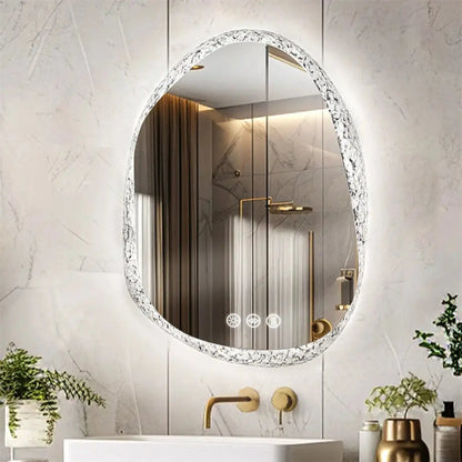 Miroir de Salle de Bain LED | Organique - Miroir émoi - Miroir de Salle de Bain 