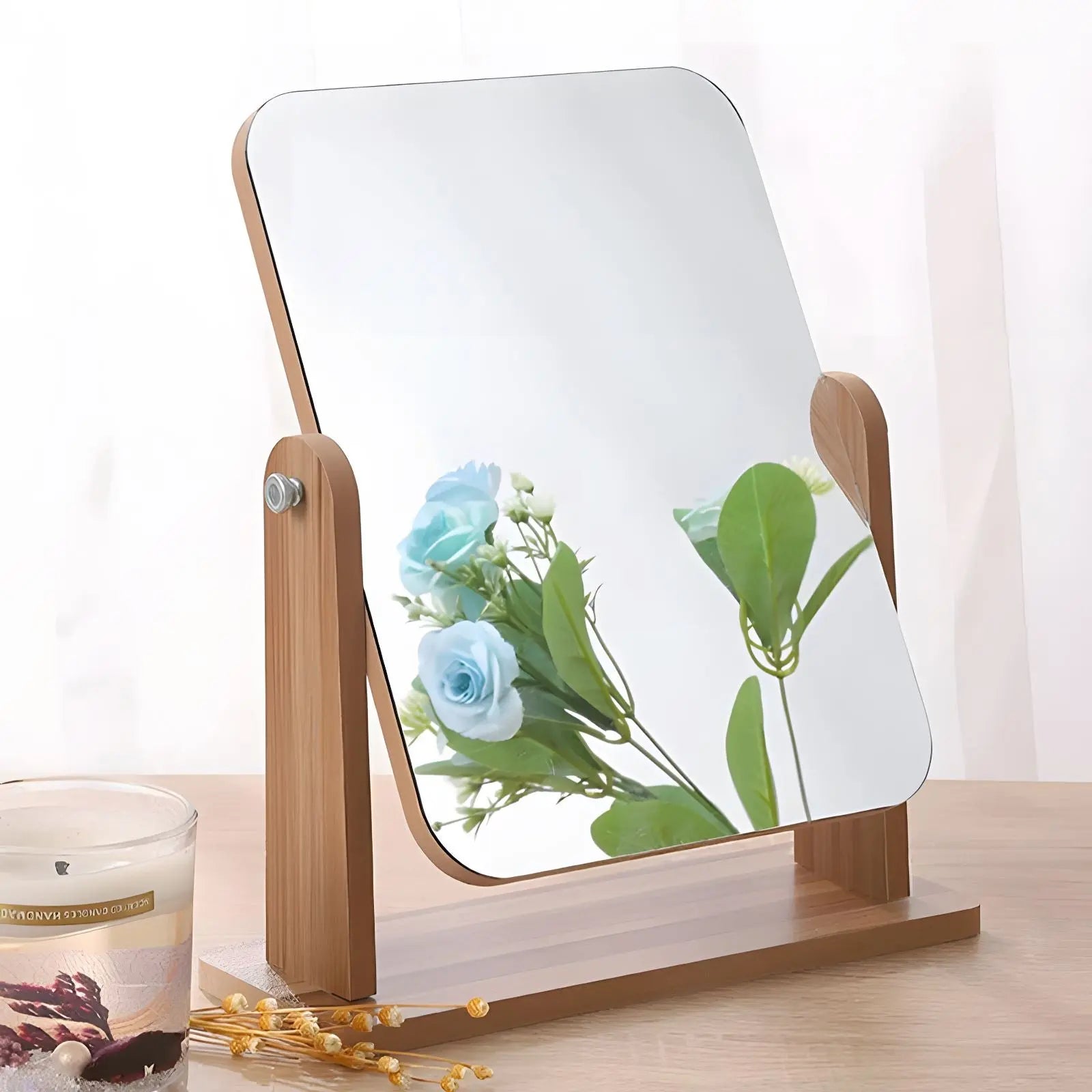 Miroir sur Pied | Bois Pivotant - Miroir émoi - Miroir sur Pied Bois 