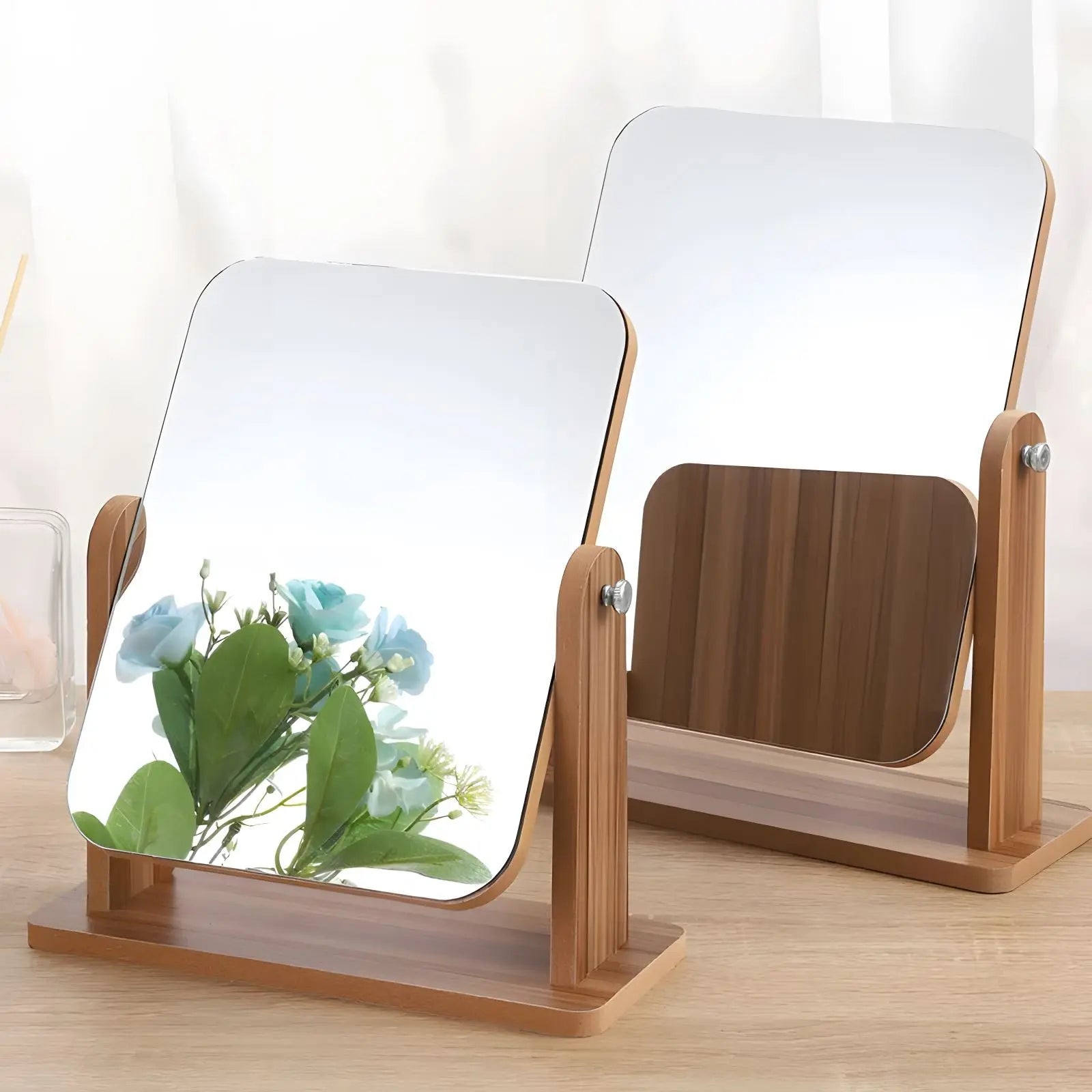 Miroir sur Pied | Bois Pivotant - Miroir émoi - Miroir sur Pied Bois 