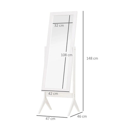 Miroir sur Pied | Pivot Blanc Miroir émoi