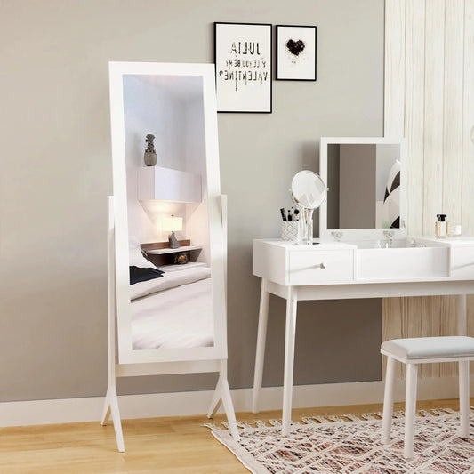 Miroir sur Pied | Pivot Blanc Miroir émoi