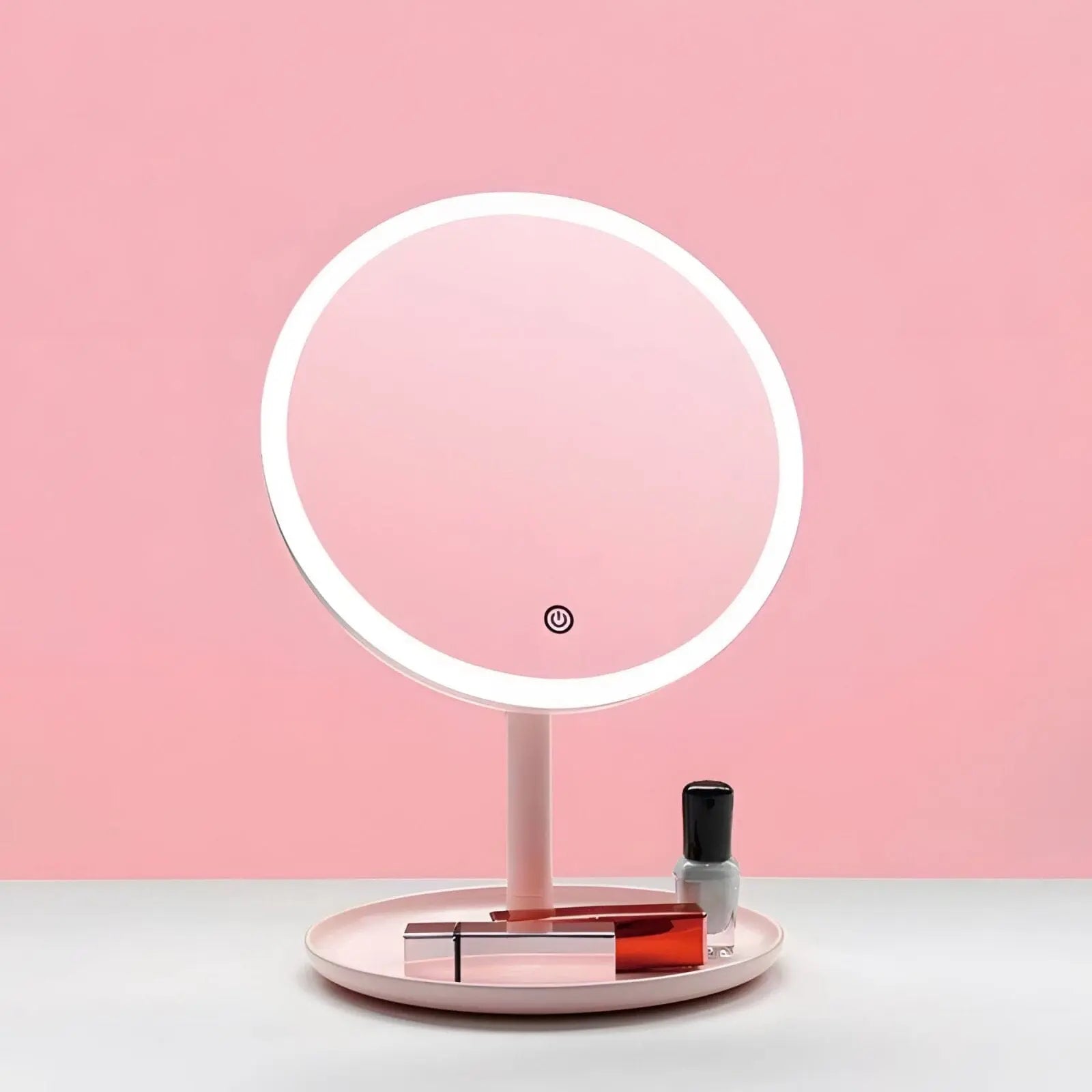 Miroir sur Pied | Rond Mini LED - Miroir émoi - Miroir sur Pied LED 