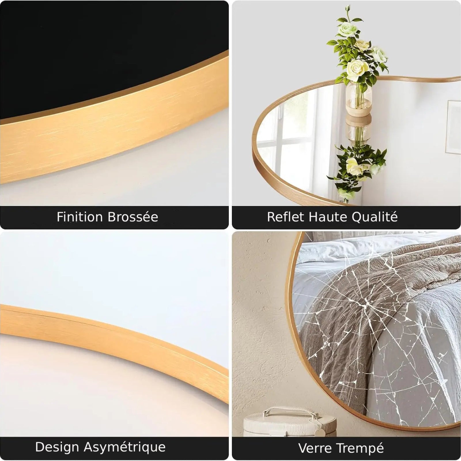 Miroir Organique | Aluminium Brossé Miroir émoi