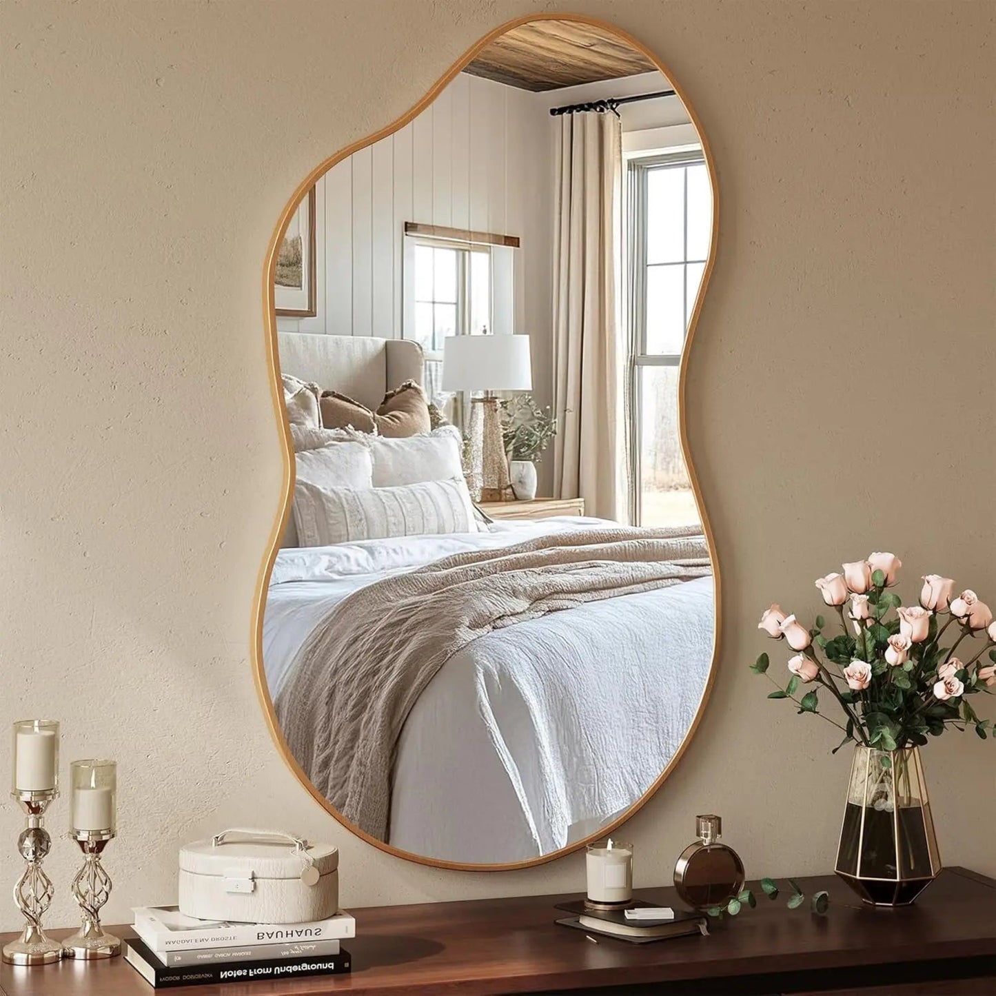 Miroir Organique | Aluminium Brossé Miroir émoi