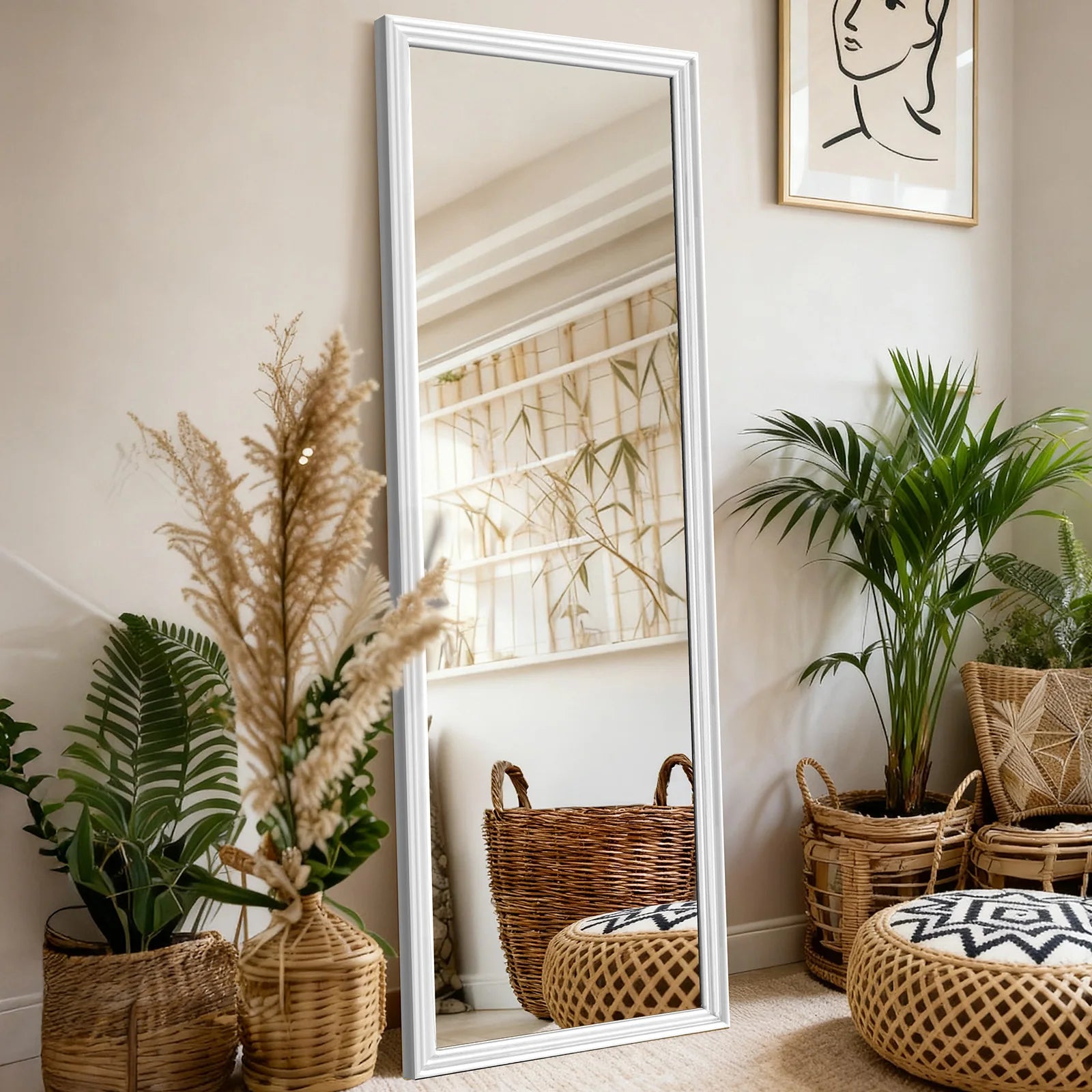 Miroir sur Pied Rectangulaire | Grand Bois - Miroir émoi