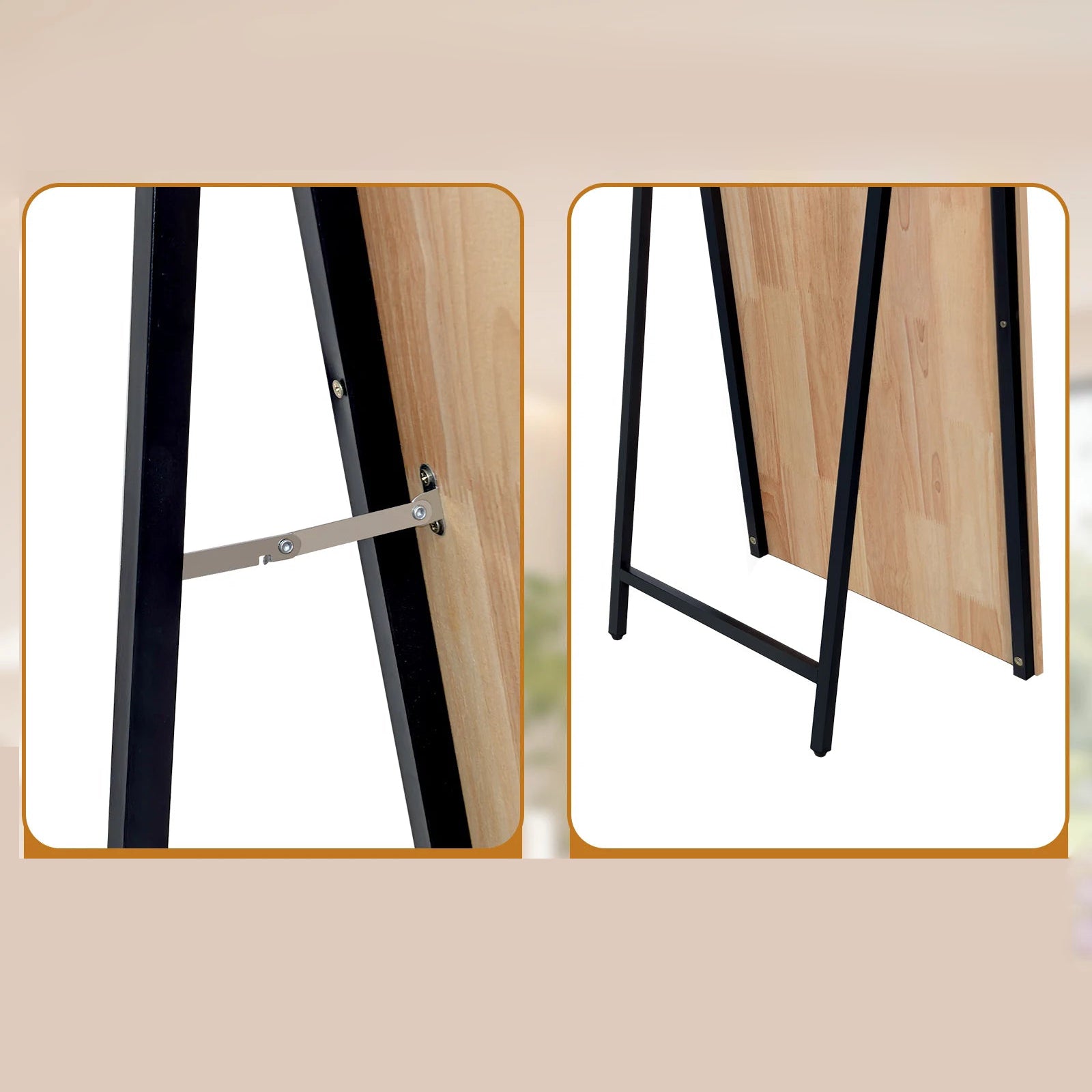 Miroir sur Pied Rectangulaire | Grand Bois Miroir émoi