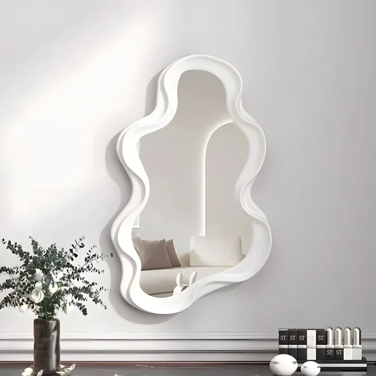 Miroir Mural Organique | Nuage - Miroir émoi - Miroir Mural Organique 