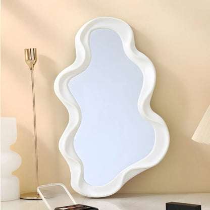 Miroir Mural Organique | Nuage - Miroir émoi - Miroir Mural Organique Blanc 