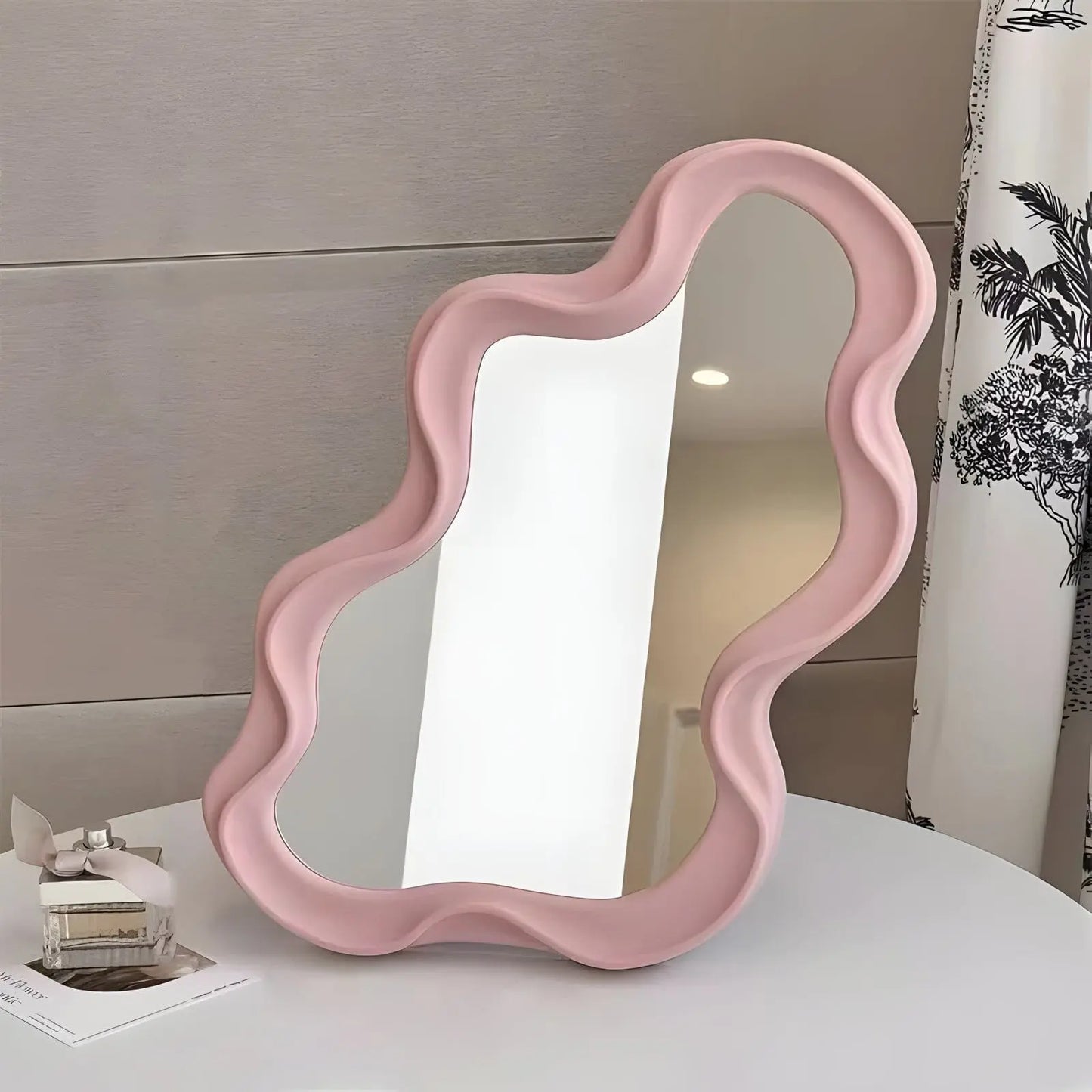 Miroir Mural Organique | Nuage - Miroir émoi - Miroir Mural Organique Rose 